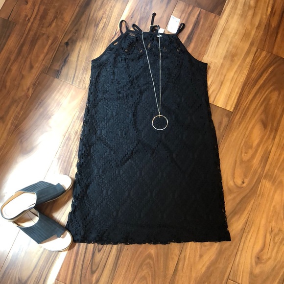 Emma & Michele Dresses & Skirts - Sleeveless Classic Black Little Lace Top Sundress